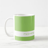トレンドカラーキウイグリーン – 未来的な名前マグカップ コーヒーマグカップ (左)
