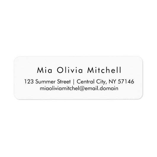 トレンドカラークラシック住所 シール (正面)