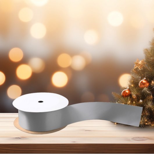 トレンドカラーグレー サテンリボン