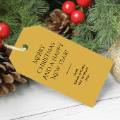 トレンドカラーゴールデンイエローミニマリスト ギフトタグ