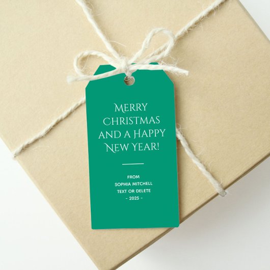 トレンドカラージェードグリーンミニマリスト ギフトタグ