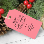 トレンドカラースイカピンクミニマリスト ギフトタグ