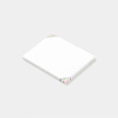 トレンドカラーストライプのテンプレートピンク黄青 ポストイット (アングル)