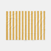 トレンドカラーズブラウン白ストライプテンプレートエレガント フリースブランケット (正面(横))