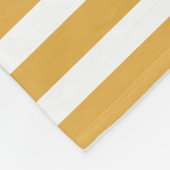 トレンドカラーズブラウン白ストライプテンプレートエレガント フリースブランケット (角)