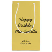 トレンドカラーソフトイエローカスタム抱き枕小 スモールペーパーバッグ (正面)