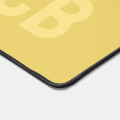 トレンドカラーソフトイエローモノグラムデスクマット デスクマット (コーナー)