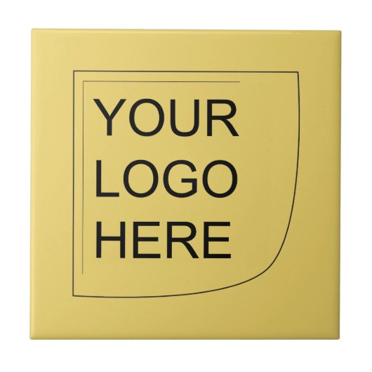 トレンドカラーソフトイエロー – ロゴセラミックタイル タイル (正面)