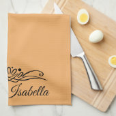 トレンドカラーソフトオレンジのキッチンタオル キッチンタオル (四つ折り)