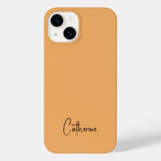 トレンドカラーソフトオレンジのミニマリスト Case-Mate iPhoneケース (裏面)