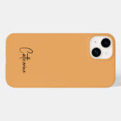 トレンドカラーソフトオレンジのミニマリスト Case-Mate iPhoneケース (裏面 (横))