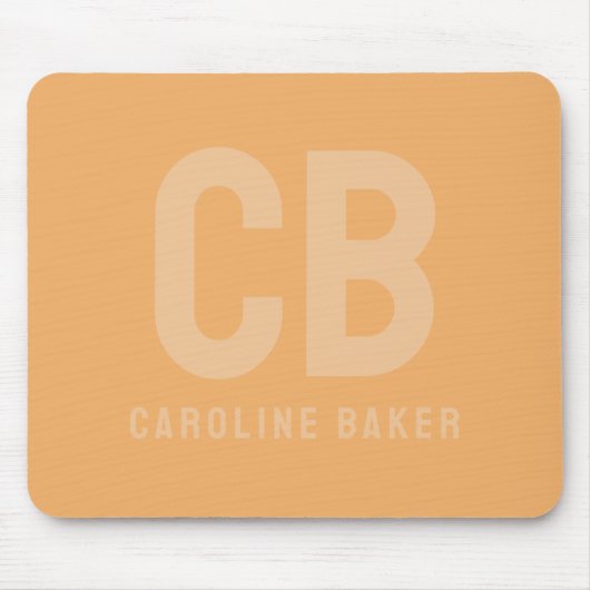 トレンドカラーソフトオレンジの名前マウスパッド マウスパッド (正面)