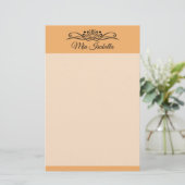 トレンドカラーソフトオレンジクラシック文房具 便箋 (スタンド正面)