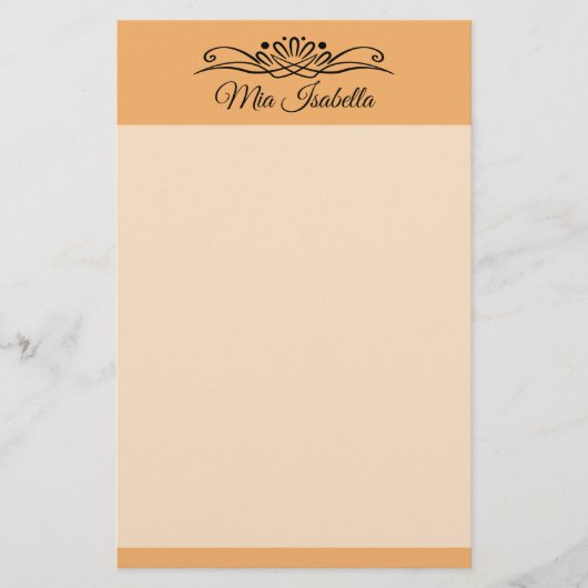 トレンドカラーソフトオレンジクラシック文房具 便箋 (正面)