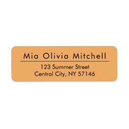 トレンドカラーソフトオレンジ – モダン住所 シール