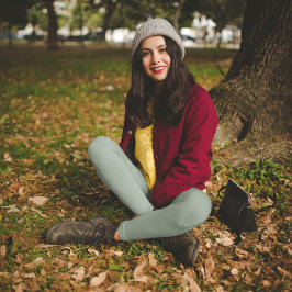 トレンドカラーソフトセージ レギンス