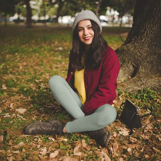 トレンドカラーソフトセージ レギンス