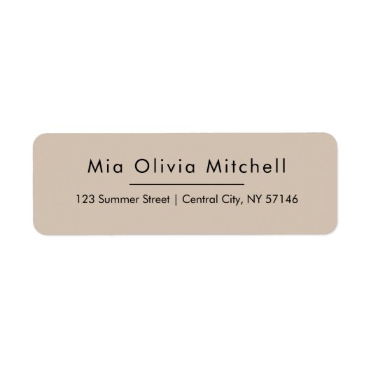 トレンドカラーソフトトープシンプル住所 シール (正面)