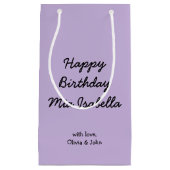 トレンドカラーソフトバイオレットカスタム抱き枕（小） スモールペーパーバッグ (正面)