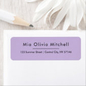 トレンドカラーソフトバイオレットシンプル住所 シール (インサイチュ)