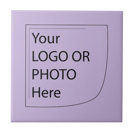 トレンドカラーソフトバイオレット – ロゴセラミックタイル タイル (正面)