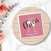 トレンドカラーソフトピンク応援紙ナプキンス スタンダードカクテルナプキン