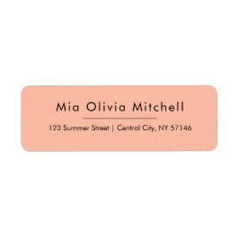 トレンドカラーソフトピーチシンプル住所 シール