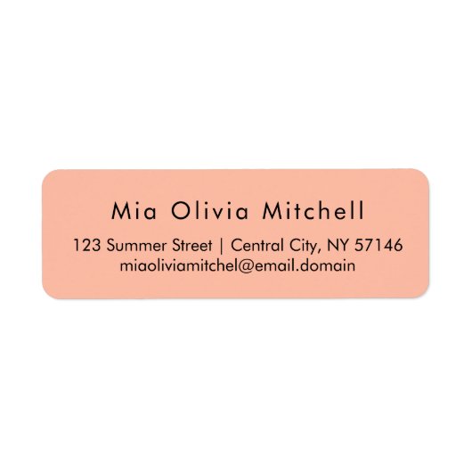 トレンドカラーソフトピーチモダン住所 シール (正面)