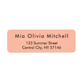 トレンドカラーソフトピーチ – モダン住所 シール
