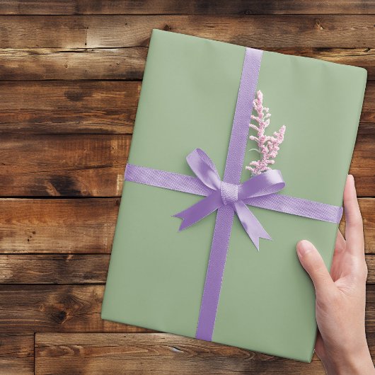 トレンドカラーソフト緑がかった灰色 ラッピングペーパー