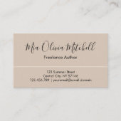 トレンドカラーソフトTaupeミニマリスト名刺 名刺 (正面)