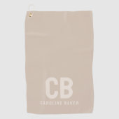 トレンドカラーソフトTaupeモノグラムゴルフタオル ゴルフタオル (正面)