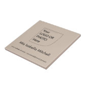 トレンドカラーソフトTaupeロゴ – セラミックタイル (側面)