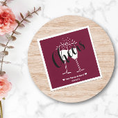 トレンドカラーダークバーガンディ応援紙ナプキンズ スタンダードカクテルナプキン