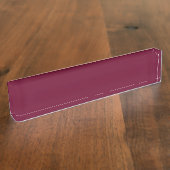 トレンドカラーダークブルゴーニュ名プレート デスクネームプレート (側面)