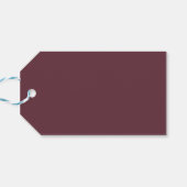 トレンドカラーダークレッドワインミニマリスト ギフトタグ (裏面横)