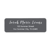 トレンドカラーダーク石板グレー差出人住所ラベル ラベル (正面)