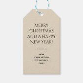 トレンドカラーナチュラルベージュミニマリスト ギフトタグ (正面)