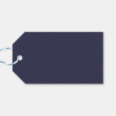 トレンドカラーネイビーブルーミニマリスト ギフトタグ (裏面横)