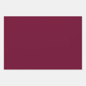 トレンドカラーバーガンディーピンクのセージ ラッピングペーパーシート (正面)