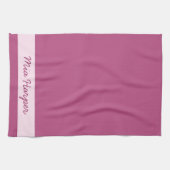 トレンドカラーピンクパープルベリー – 名前キッチンタオル キッチンタオル (横)