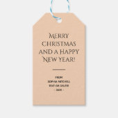 トレンドカラーピーチ赤面ミニマリスト ギフトタグ (正面)