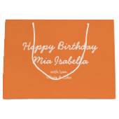 トレンドカラーフレッシュタンジェリンカスタマイズ可能抱き枕 ラージペーパーバッグ (正面)