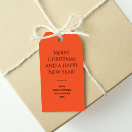 トレンドカラーフレームレッドミニマリスト ギフトタグ