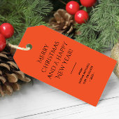 トレンドカラーフレームレッドミニマリスト ギフトタグ