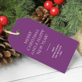 トレンドカラープラムパープルミニマリスト ギフトタグ