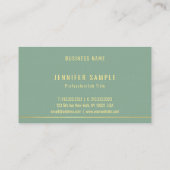 トレンドカラープロフェッショナルテンプレートエレガント金ゴールド 名刺 (裏面)