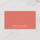 トレンドカラープロフェッショナルテンプレートエレガント金ゴールド 名刺 (正面)