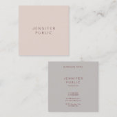 トレンドカラープロフェッショナルモダンミニマルデザイン スクエア名刺 (正面/裏面)