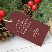 トレンドカラーマホガニーブラウンミニマリスト ギフトタグ